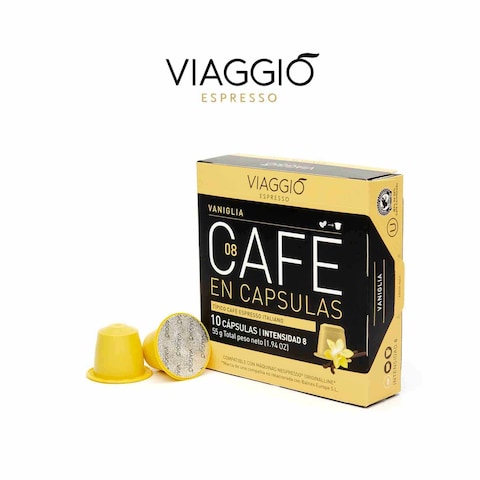 Viaggio Espresso Vaniglia Intensity 8 Coffee Capsules - 10 Capsulas