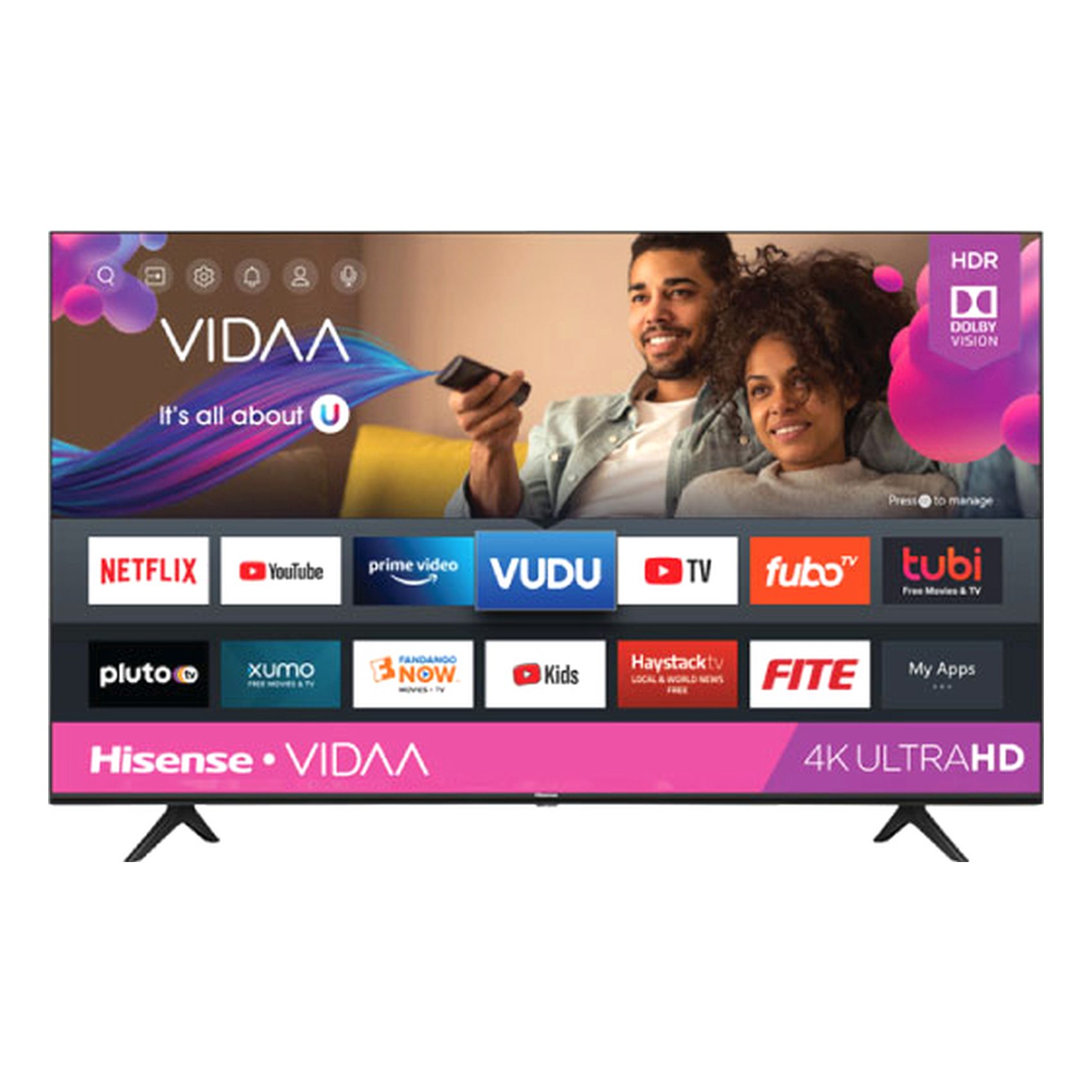 Hisense 50-Inch UHD Smart LED TV 50A61G-T Black