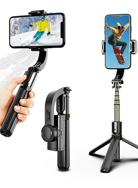 Generic L08 Gimbal Stabilizer Selfie Stick For Smartphone Black