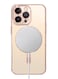 MagSafe Case Magnetic Clear Soft TPU Plating Case Wireless Charging Compatible Shockproof Camera Lens Protection For Apple iPhone 14 Pro Max Rose Gold