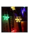 40 LED Snowflake String Light With Battery Operating Multi Color 6meter