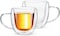 Royalford Brs 2Pc Double Wall Mug Set 250ml RF10528 -Double Wall Cup, Elegant Classic Design, Perfect Glasses For Water, Juice, Beer, Wine, And Cocktails And All Purpose