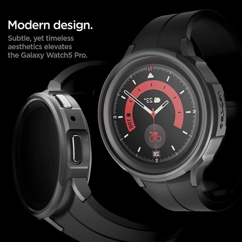 Spigen Liquid Air Armor designed for Samsung Galaxy Watch5 PRO Case 45mm (2022) - Matte Black