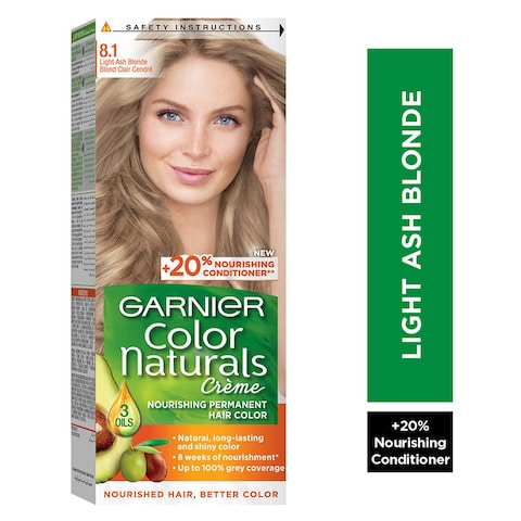 Garnier Color Naturals Creme Nourishing Permanent Hair Colour 8.1 Light Ash Blonde