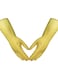 Marrkhor Pair Of Household Latex Cleaning Gloves, Yellow Xl