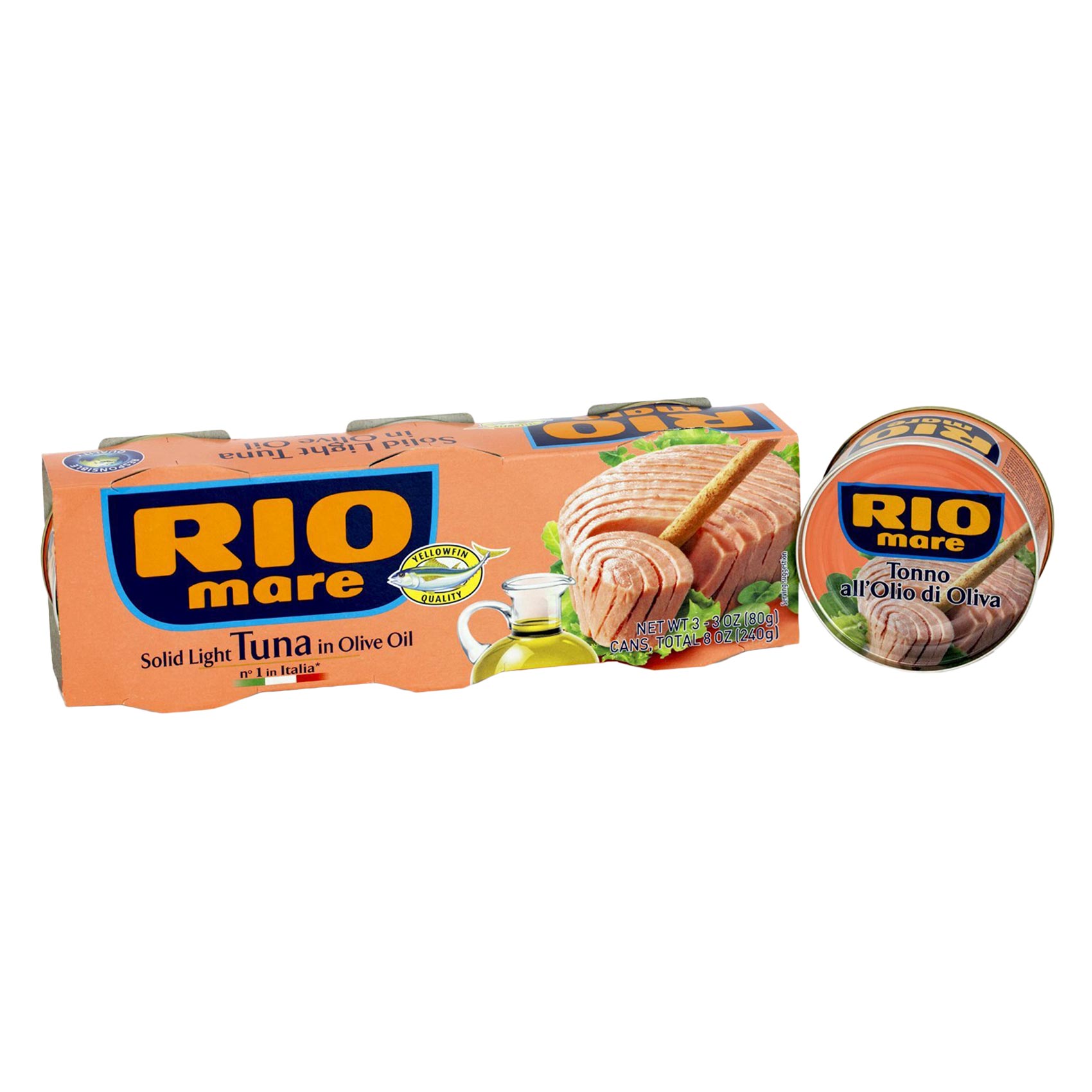 ريو ماري لحم تونة خفيف في زيت الزيتون 80 غرام حزمة من 3
