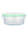 Royalford High Borosilicate Glass Food Container Clear/Blue 0.4L
