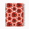 Loud Universe Spiral Notebook Red Poppy Pattern Hard Cover Notebook with Premium High Quality Paper A5 Size