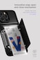VRS Design Neo Flip designed for iPhone 14 Pro MAX case cover wallet [Semi Automatic Snap door] Credit card holder Slot [2 cards] - Matte Black