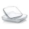 Borcam Square Fluted Glass Tray Ovenware Set Clear 2L+3.5L