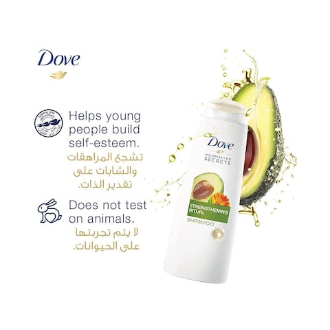 Dove Strengthening Ritual Shampoo With Avocado Oil And Calendula Extracts - 400ml