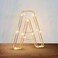 Golden Letter A Glowing with LED Lights 25cm
