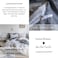 LUNA HOME Premium Korean King size 6 Pieces Constructor Design with 2 Attractive Pillow Covers, Plain Dark Grey  Bedsheet and Plain Grey Duvet Cover  without filler.