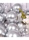 Metallic Chrome Balloons 50 Pcs 12 Inch Helium Shiny Thicken Latex Party Decoration (Chrome Silver)