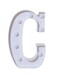 Generic Alphabet LED Letter Lights Light Up White Plastic Letters Standing Hanging C White 22X18X4.5centimeter