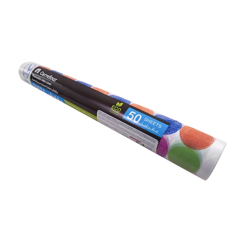 Carrefour Sufra Printed Disposable Table Cover Roll 50 Sheets 1 Rolls