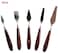 Generic 5Pcs Wooden Painting Handle Paint Pallette Knives Spatula Stainless Steel Blade New