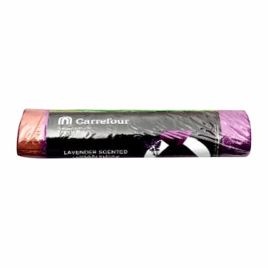 Carrefour Trash Bags, Lavender, 70x90 cm - 15 Pieces