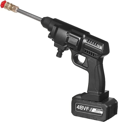 Generic YU Well 48V 25000mAh 30Bar Cordless High Pressure Car Washer With Nozzles Water Gun Set