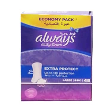 Always Daily Liners Extra Protect Large Pantyliners 48 Pieces