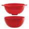 Gab Colander With Bowl Red