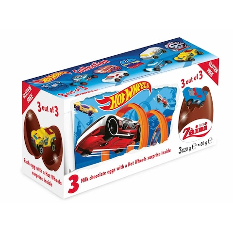 Zaini Hello Kitty Milk Chocolate Eggs with Surprise, 20g Pack of 3