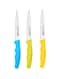 Royalford 3-Piece Utility Knife Set Orange/Green/Blue standard