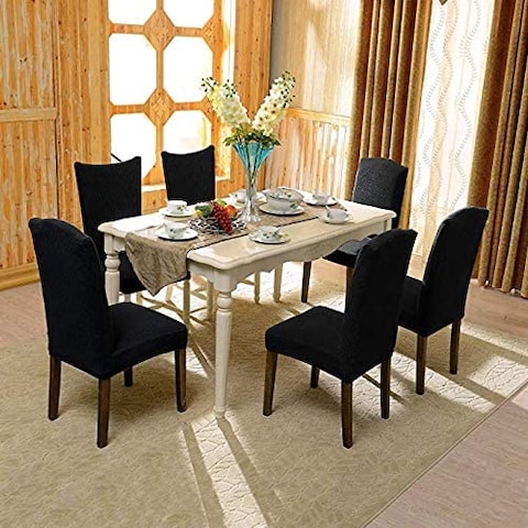 Generic 8-Piece Chair Cover, Black