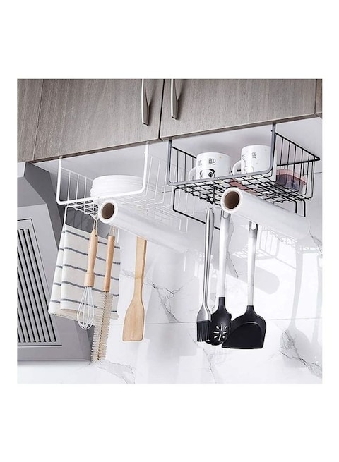 Marrkhor Kitchen Under Shelf Storage Basket, Black