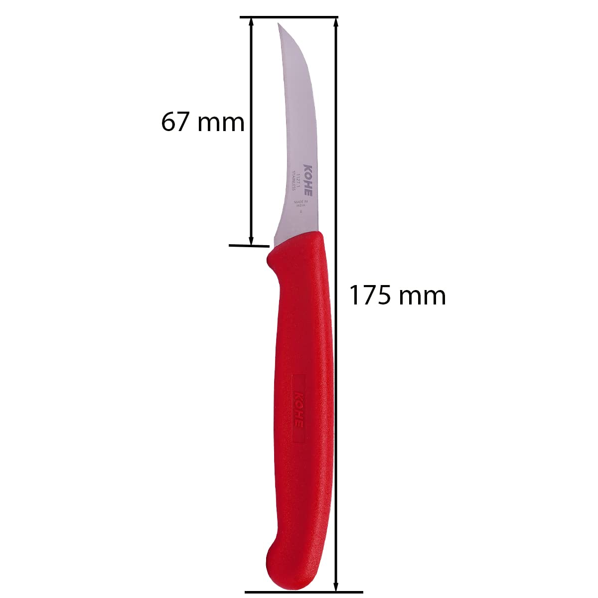Kohe Stainless Steel Large Paring Chef/Kitchen Knife With Multi Purpose Use And Ergonomic Design, Assorted