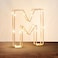 Golden Letter M Glowing with LED Lights 25cm
