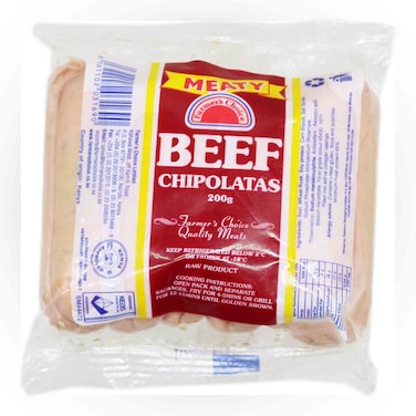 Farmer&#39;s Choice Beef Chipolatas 200g