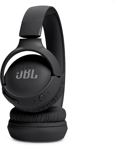 JBL Tune 520BT Wireless On-Ear Headphones, Pure Bass Sound, 57H Battery With Speed Charge, Hands-Free Call + Voice Aware, Multi-Point Connection, Lightweight And Foldable, Black, JBLT520BTBLKEU