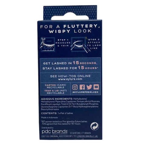 Eylure Pre Glued Lashes Exaggerate 141 Black
