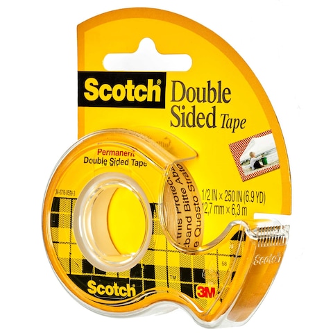 3M Scotch Double Sided Tape with Dispenser Yellow 3 PCS