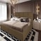 In House Berlin Linen Bed Frame - Queen - 200x160cm - Brown