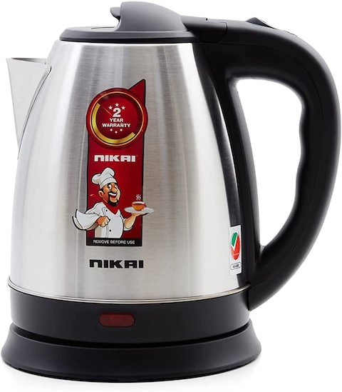 Nikai 1.7L Stainless Steel Electric Kettle With Filter And Boil Dry Protection With Auto-Shut Lid, Nk420A, Matt Silver (6 Months Warranty)