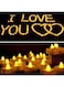 Xiuwoo 24-Piece LED Real Wax Battery Operated Flameless Candle Tea Light Set White
