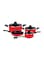 ROYALFORD 8-Piece Non-Stick Cookware Set Red