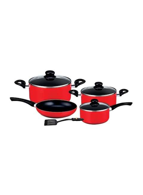 ROYALFORD 8-Piece Non-Stick Cookware Set Red