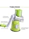 Generic - Fruit Manual Vegetable Cutter Multifunctional Round Mandoline Slicer Green/Silver/White 26X12.7X24Centimeter