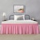 Deals For Less Luna Home 1 Pc King Sizes Elastic Bed Skirt Ruffles Solid Color Old Pink