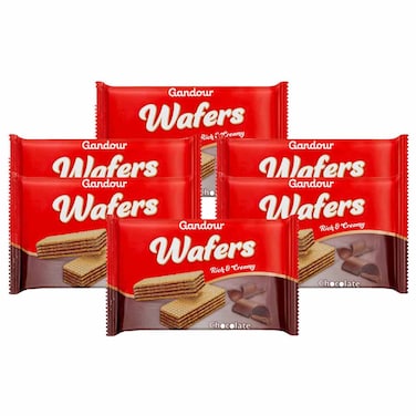 Gandour Wafer Chocolate Rich &amp; Creamy - 44 gram x6