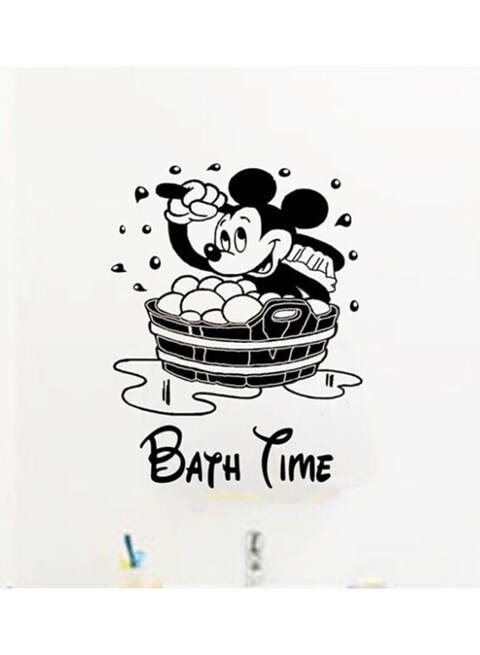 Spoil Your Wall Mickey Mouse Bathroom Wall Sticker Black 40x50cm