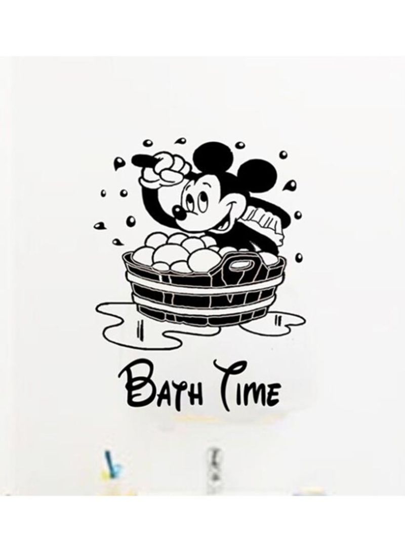 Spoil Your Wall Mickey Mouse Bathroom Wall Sticker Black 40x50cm