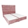In House Alex Velvet Bed Frame - Queen - 200x150 cm - Light Pink