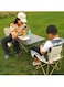 Sky-Touch Lightweight Outdoor Camping Folding Table With Aluminum Table Top And Carry Bag, Easy To Carry, Perfect For Outdoors, Picnic, Cooking, Beach, Hiking, And Fishing, 53X51X50cm, Black