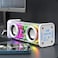 V8 Bluetooth Speaker, Dual Speakers, High Power Subwoofer, White