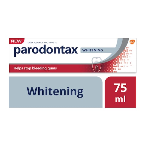 Buy Parodontax Whitening Toothpaste For Bleeding Gums 75ml in Saudi Arabia