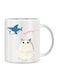 Giftex Funny Cat Design Ceramic Coffe Mug White/Black 11Ounce